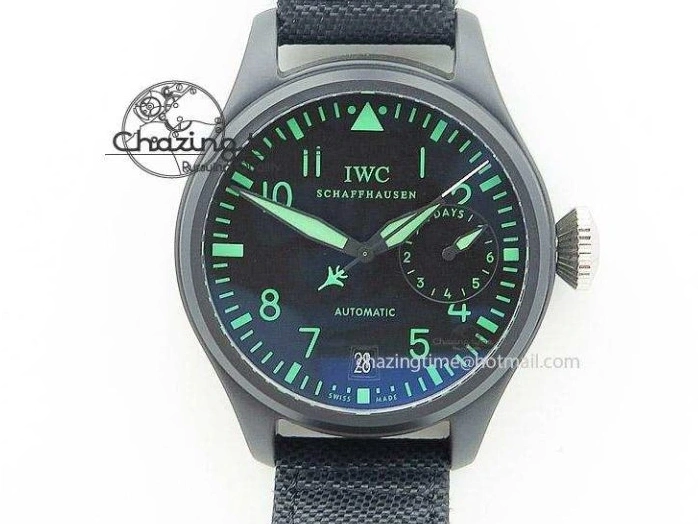 MIROTIME 0228 Big Pilot IW501004 Titanium ZF 1:1 Best Edition Black Dial On Brown Leather Strap A ZeroBulk 7212